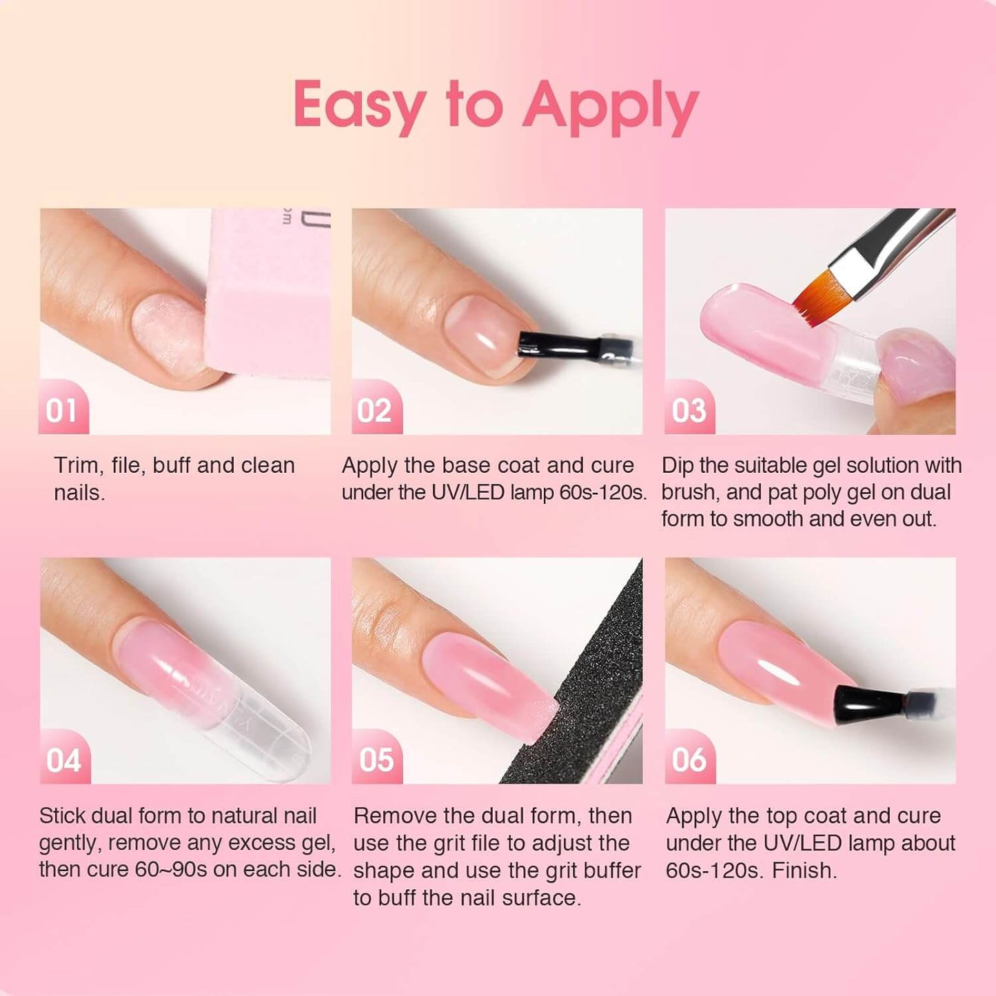 Poly Nail Gel Kit - 8 Vibrant Colors - UK - NailSala