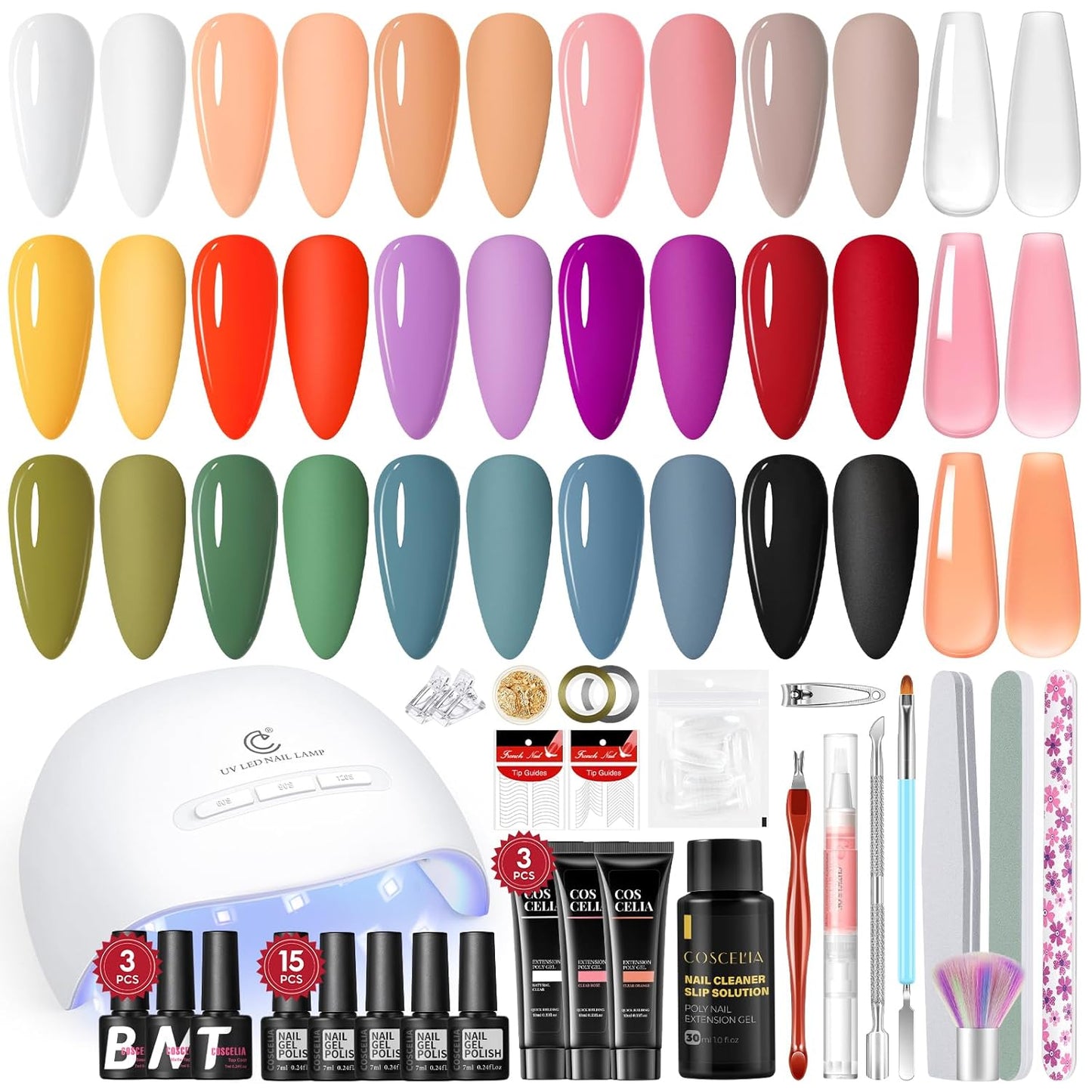 Gel Nail Kit - 9 Colors - All Time's Gift - Hot Deal