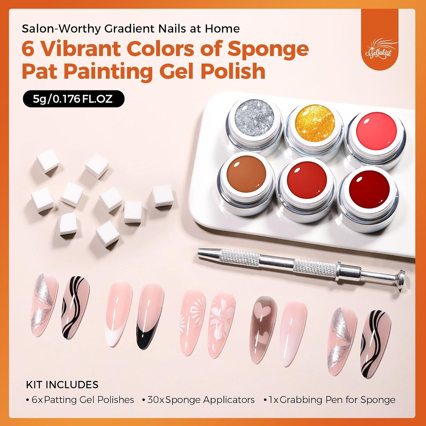 Solid Gel Polish Kit - 6 Colors