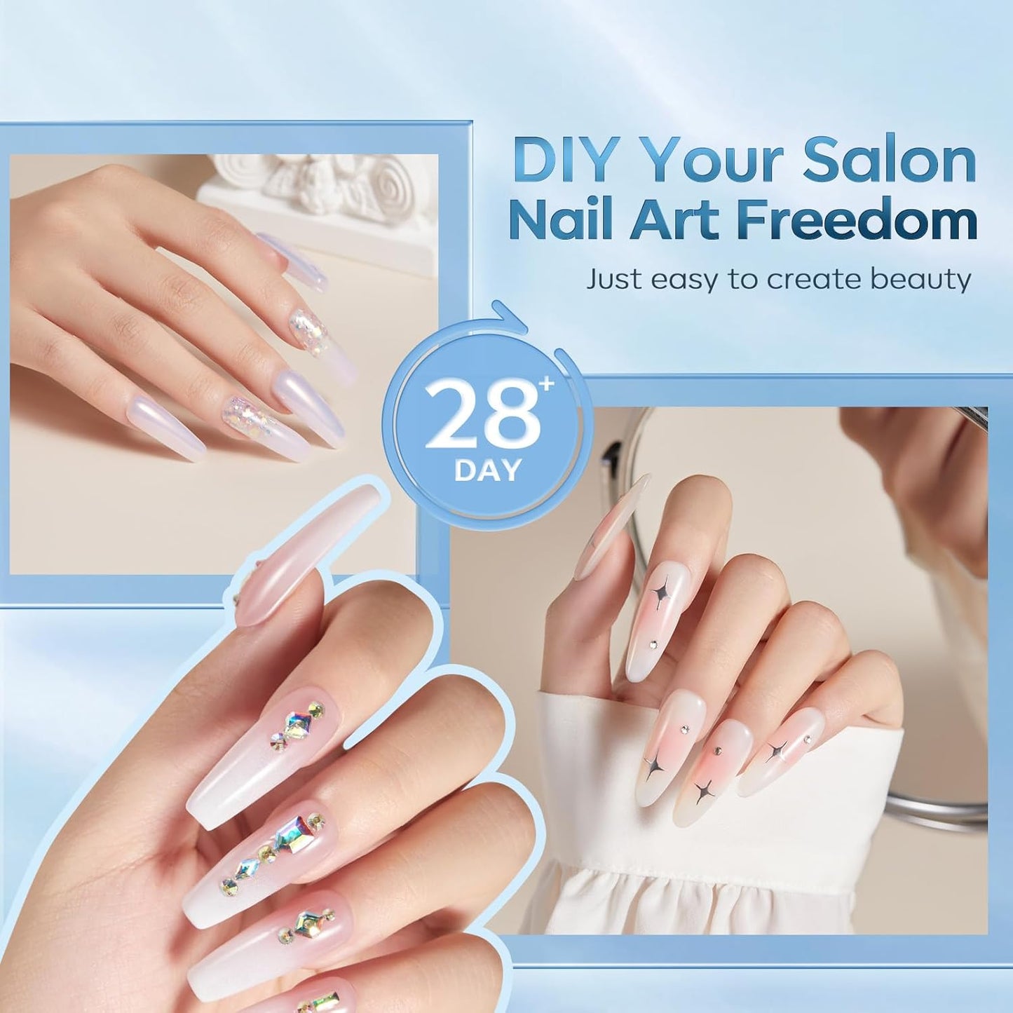 10 in One Gel Nail Glue/2Pcs