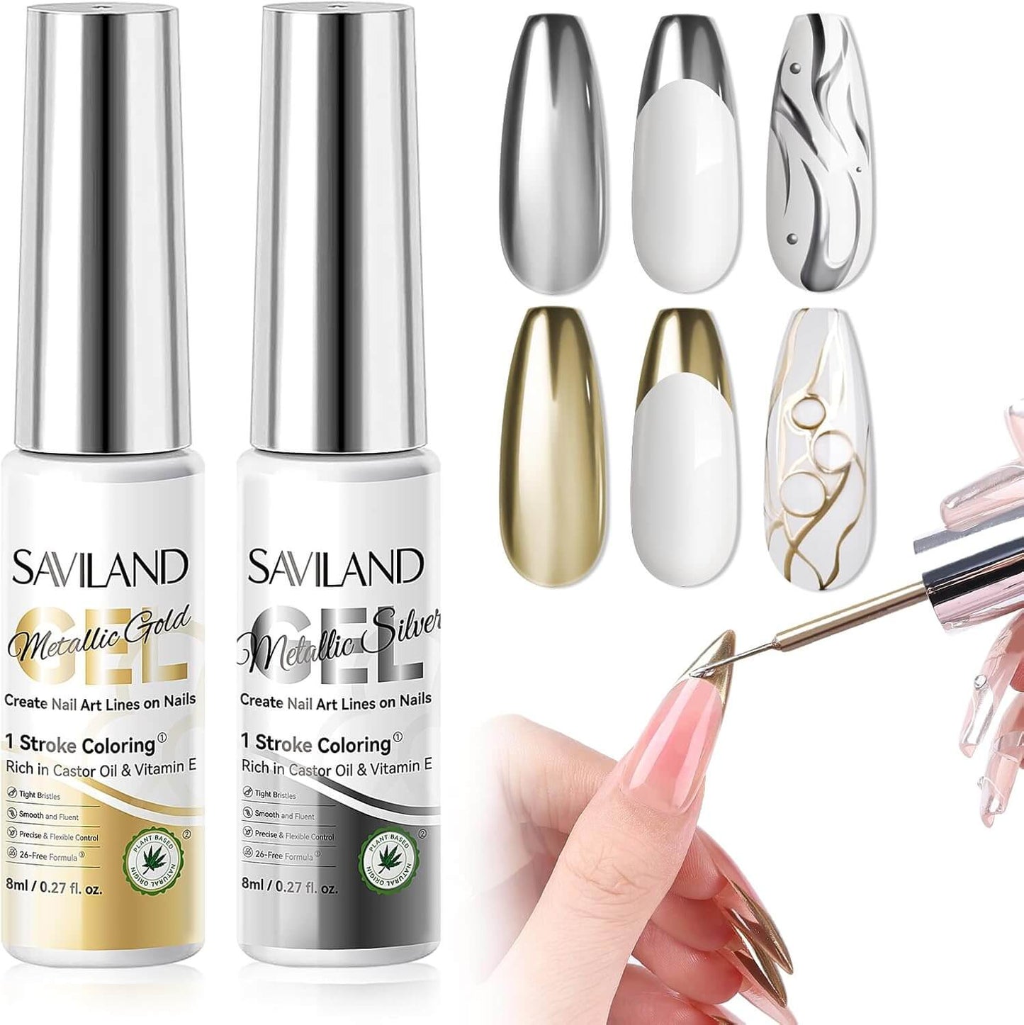 Metallic Gel Nail Polish Set