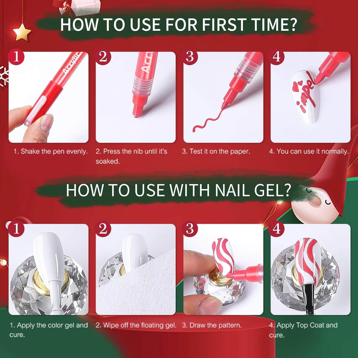 Nail Art Pens Set - 12 Colours - A Must-Have