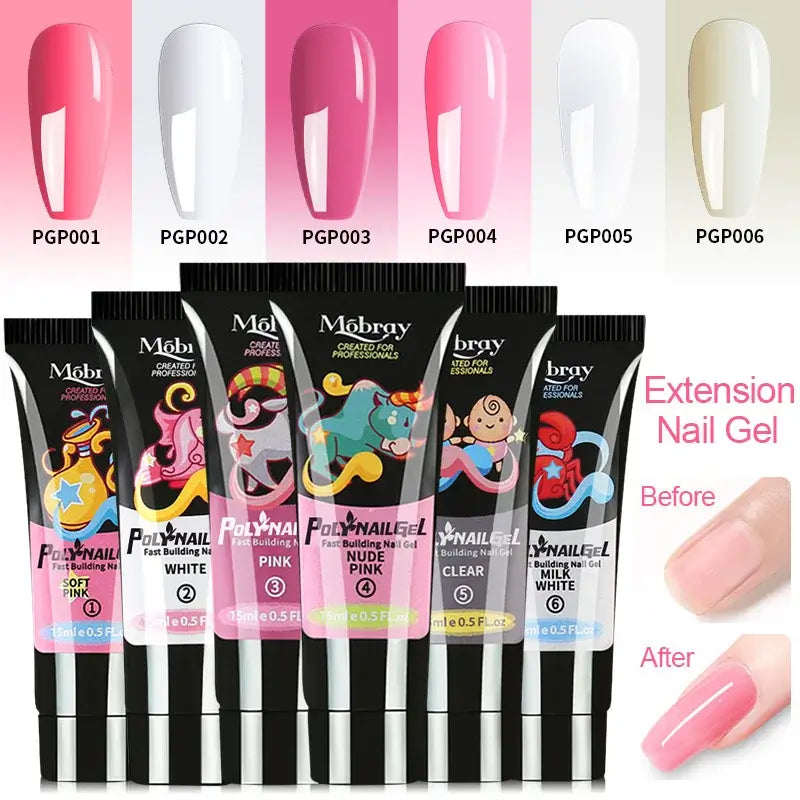 Poly Gel Nail Extension Kit - 15 Colors | UK Store - NailSala