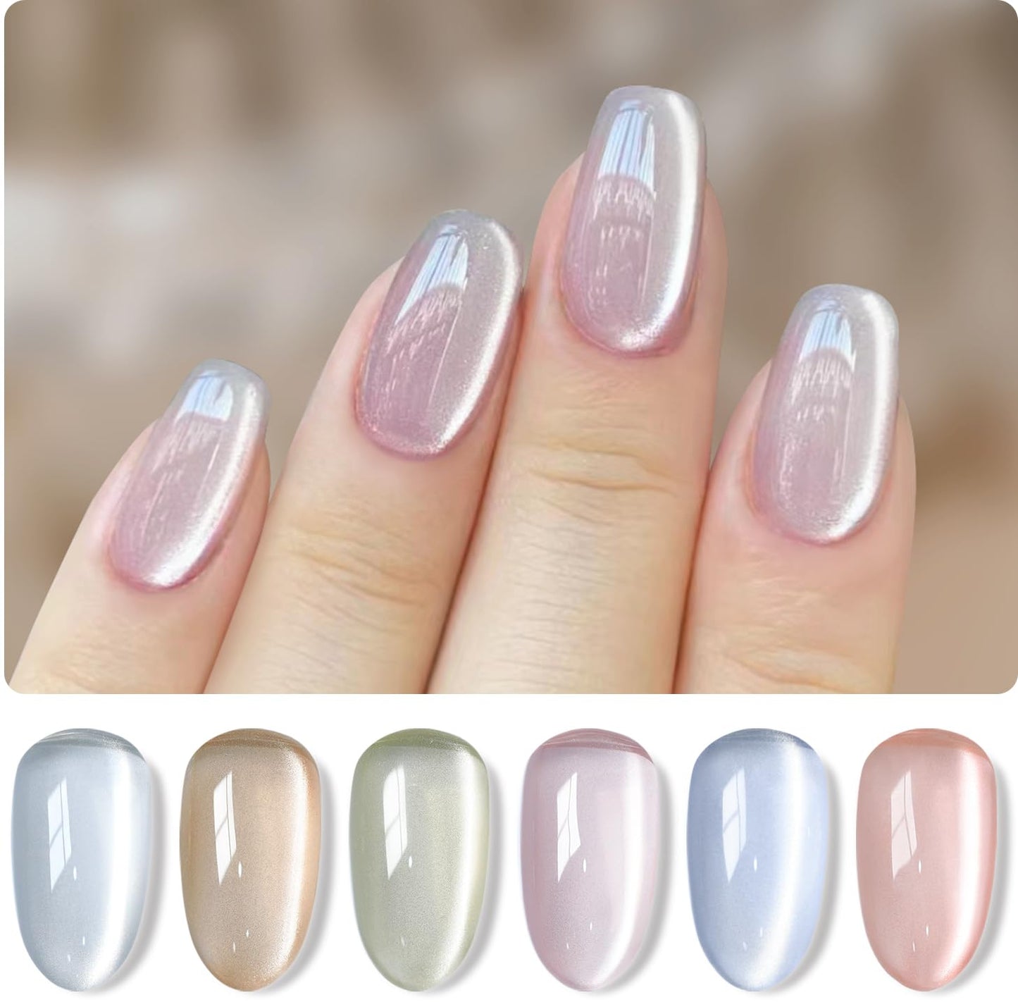 Magnetic Cat Eye Gel Nail Polish - 6Pcs Savings Pack - NailSala