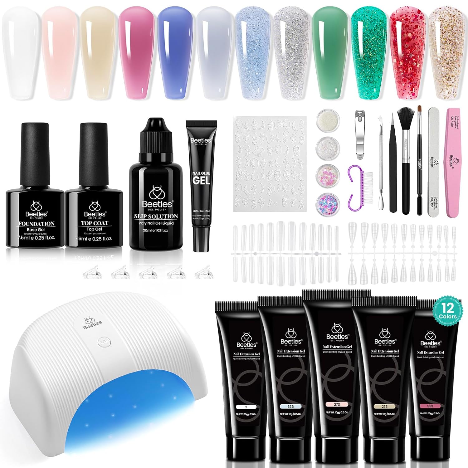 Poly Gel Nail Extension Kit - 12 Colors - Salon Quality – NailSala