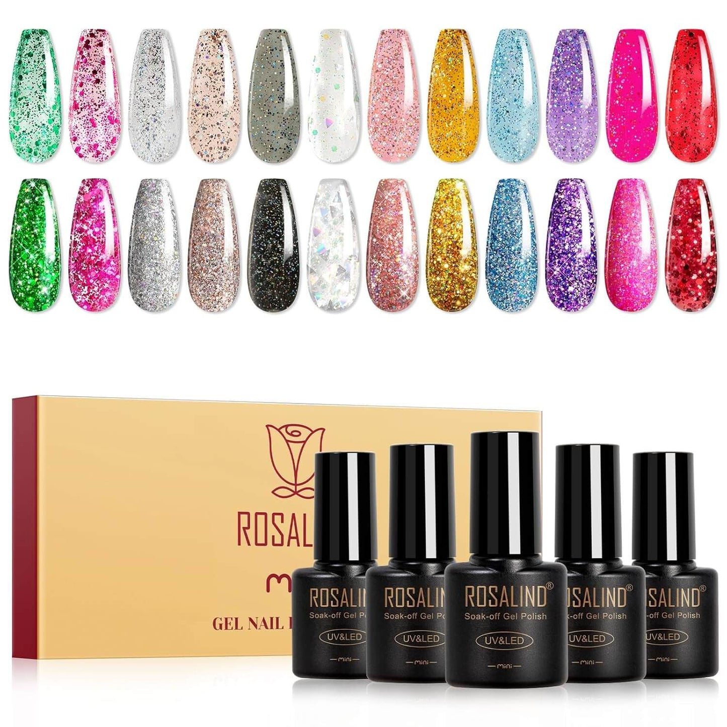 Glitter Gel Polish - 6/12 Colours - Winter Collection