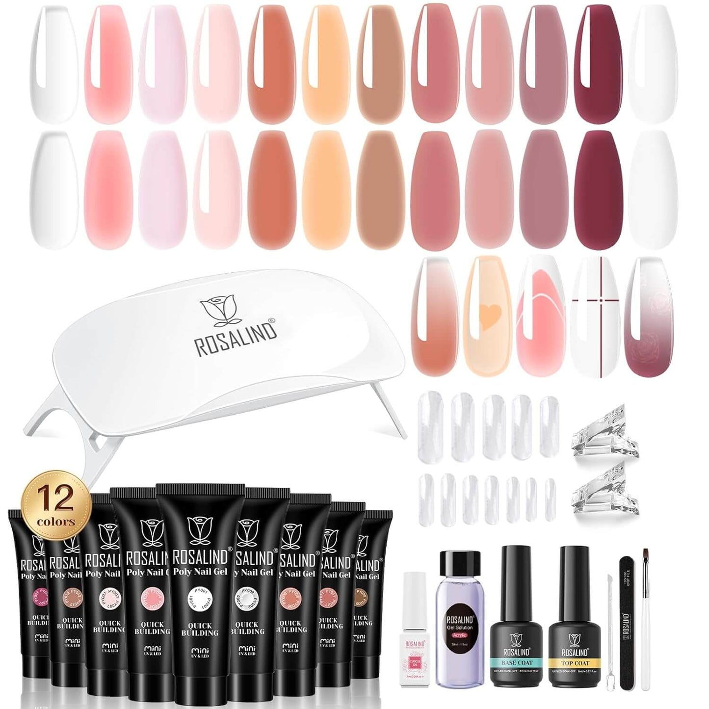 Poly Gel Nail Extension Kit - 12 Colours - Limited Quantity