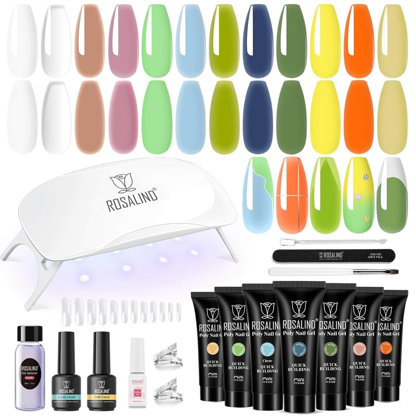 Poly Gel Nail Extension Kit - 12 Colours - Limited Quantity