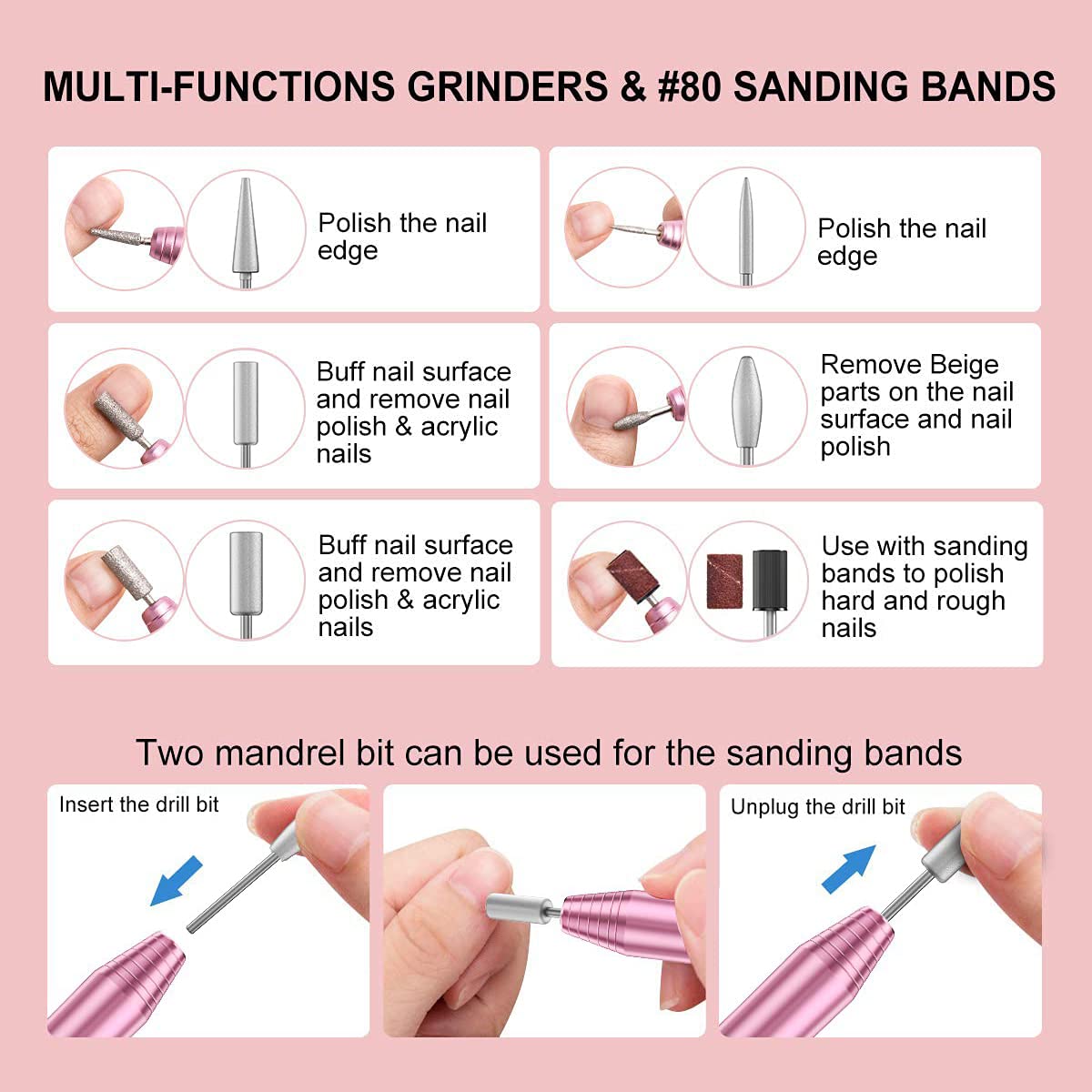 Nail Drill - 16 PCS Kit for Perfect At-Home Manicures - NailSala