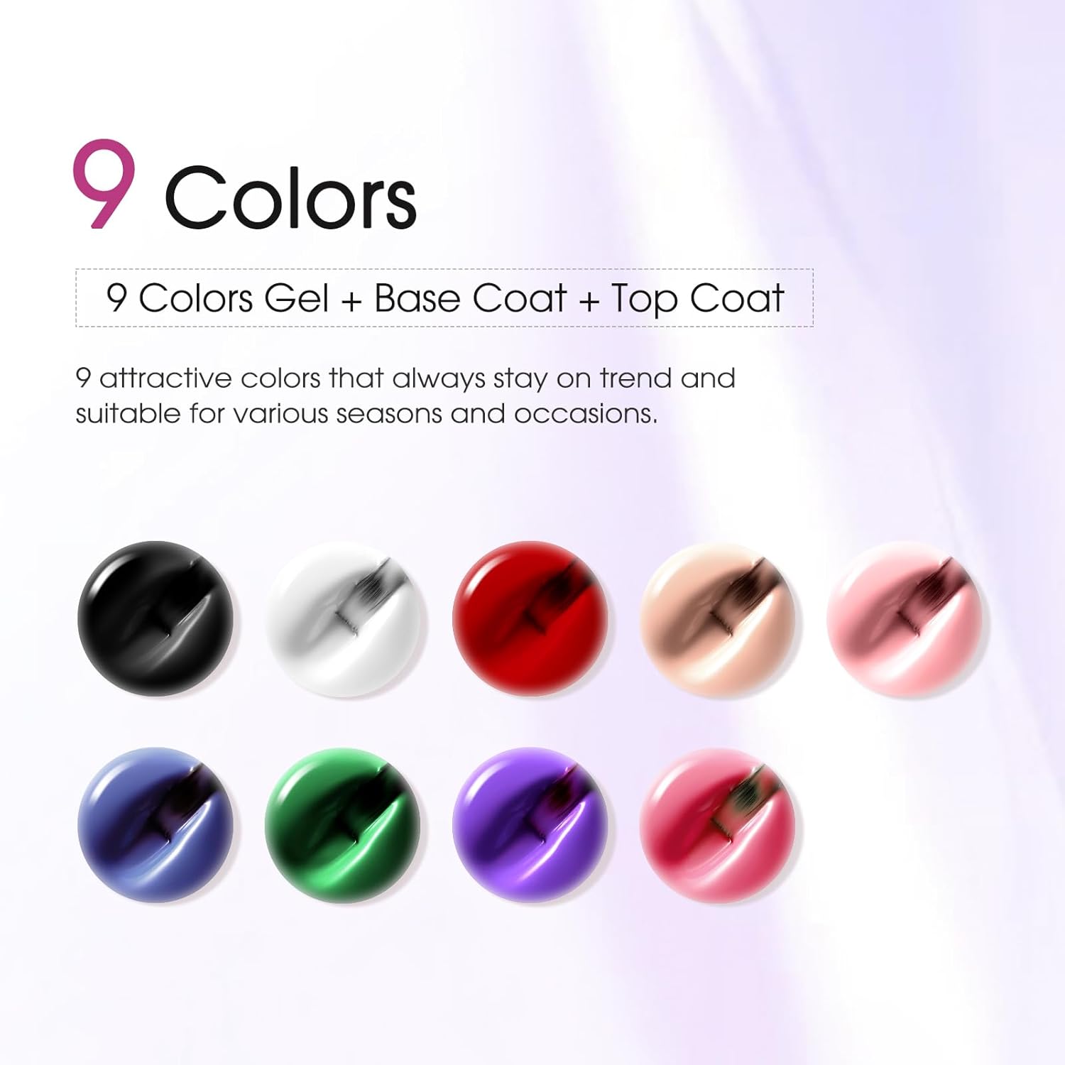 Gel Nail Polish Kit - 9 Colors | Best Offer🔥 - NailSala