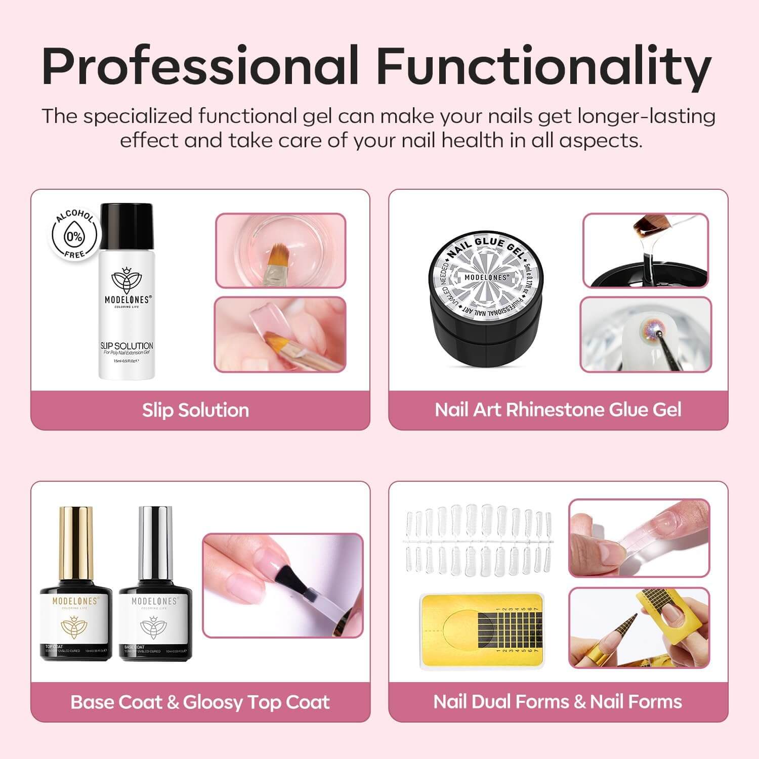Poly Gel Nail Extension Kit - 32 Stunning Colors - LooksCulture