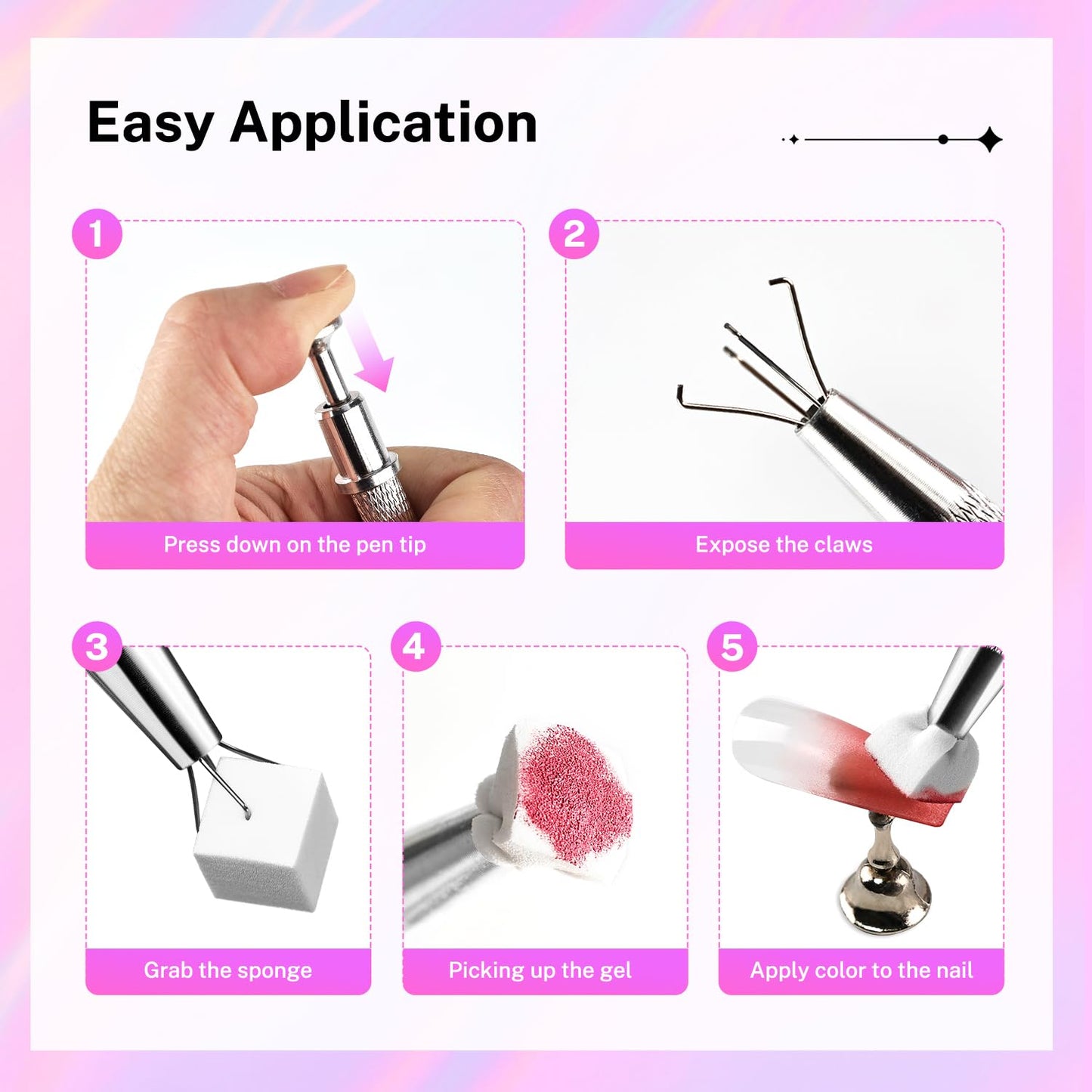 Gradient Nail Sponge Set (100 PCS)