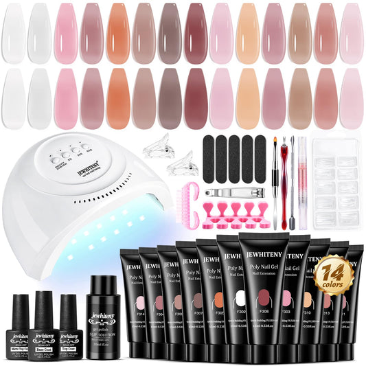 Poly Gel Nail Extension Kit 14 Colors