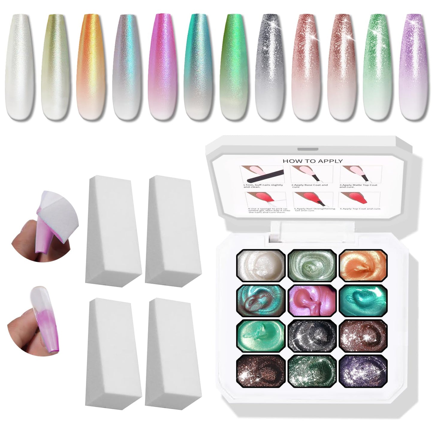 Ombre Gel Palette - 12 Colors
