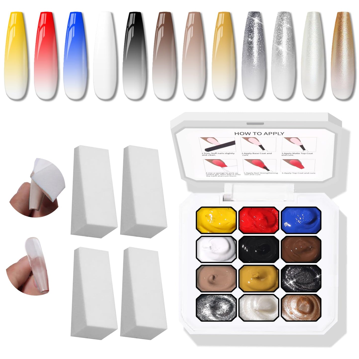 Ombre Gel Palette - 12 Colors