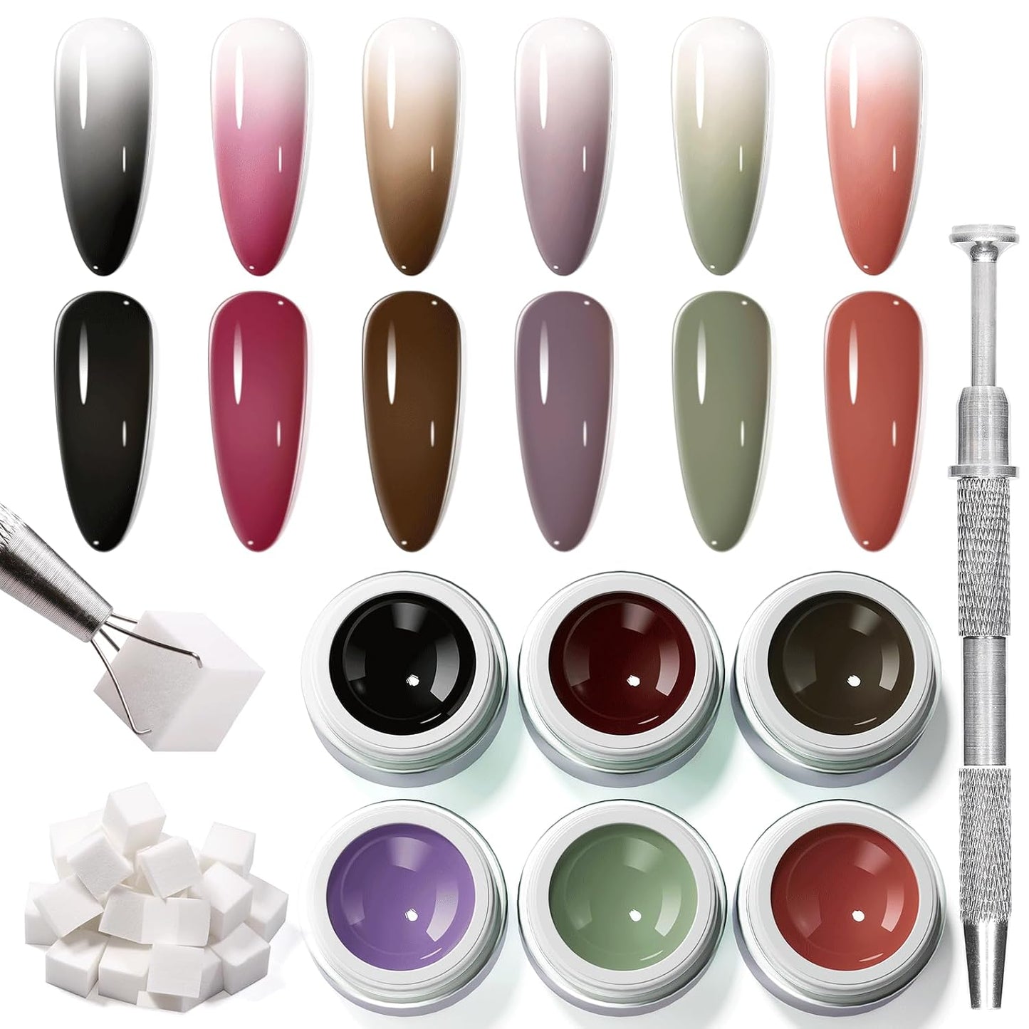 Solid Gel Polish Kit - 6 Colors