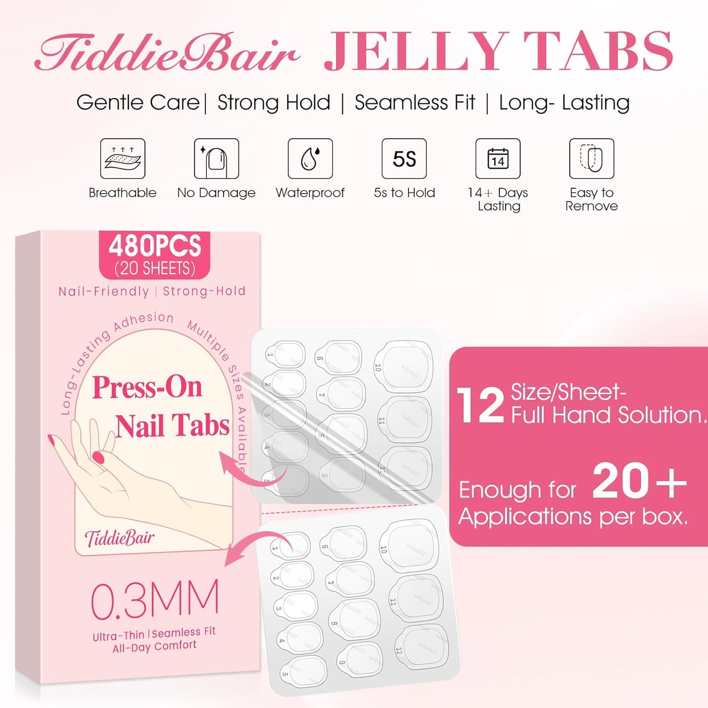 Nail Adhesive Tabs - 480 Pcs