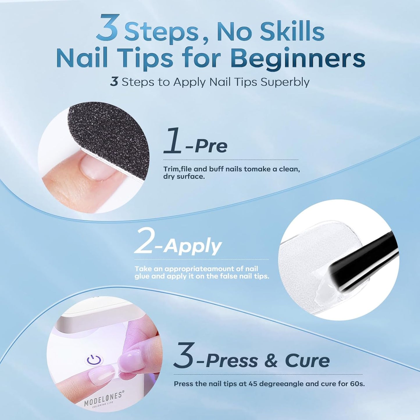 10 in One Gel Nail Glue/2Pcs