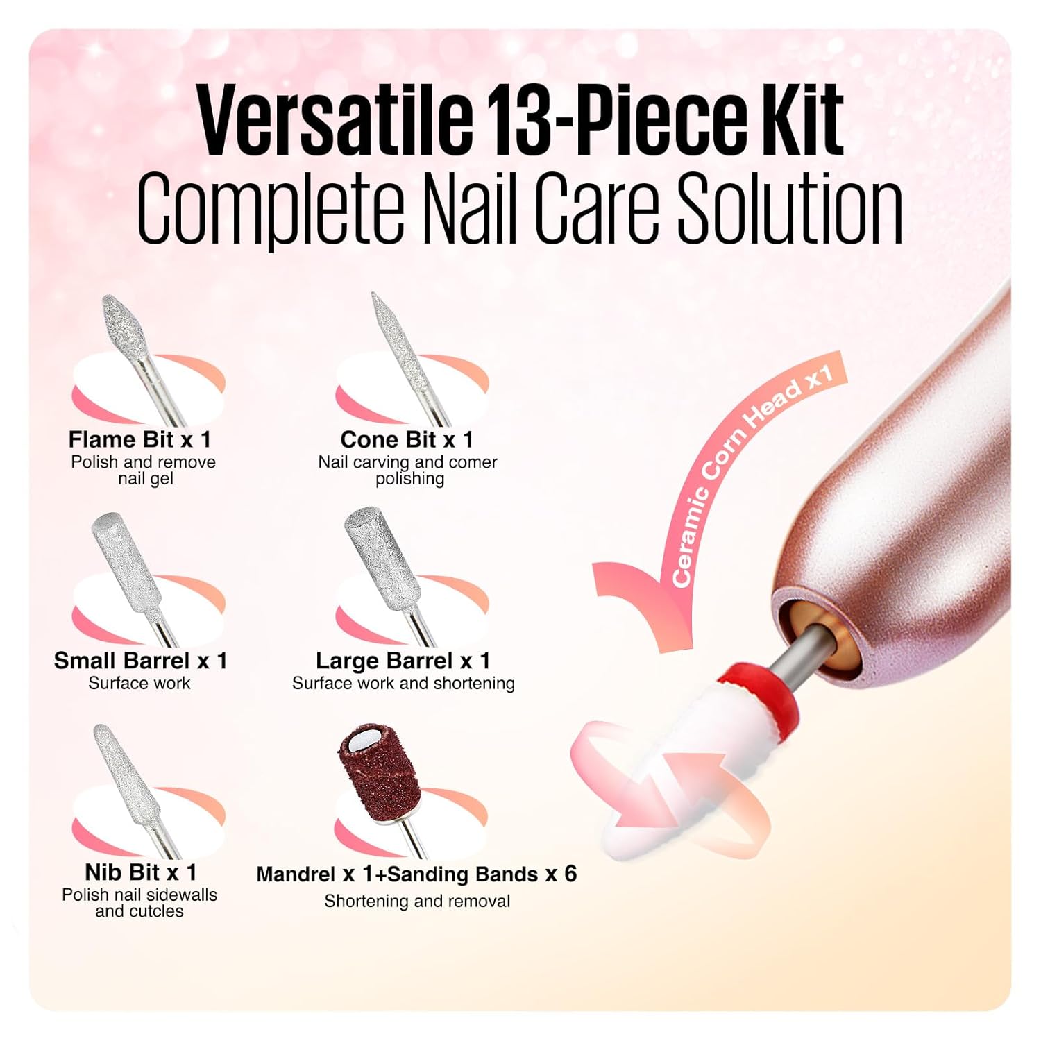 Nail Drill - 16 PCS Kit for Perfect At-Home Manicures - NailSala