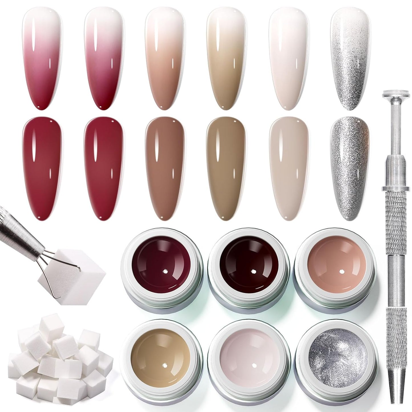 Solid Gel Polish Kit - 6 Colors