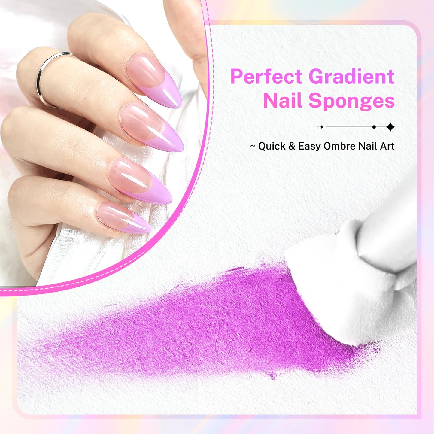 Gradient Nail Sponge Set (100 PCS)