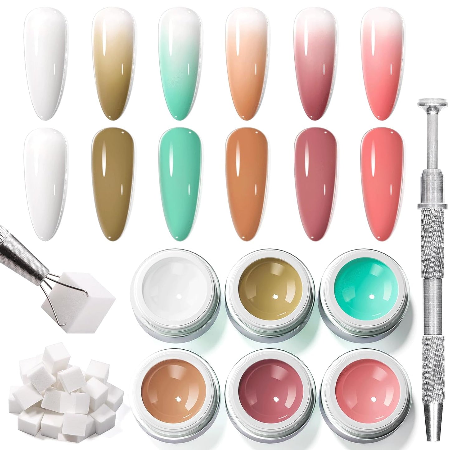 Solid Gel Polish Kit - 6 Colors