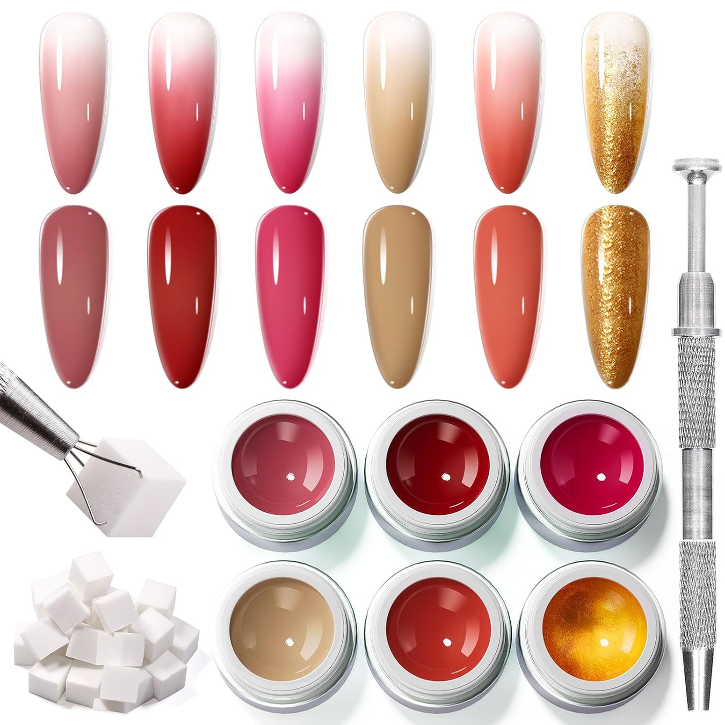 Solid Gel Polish Kit - 6 Colors