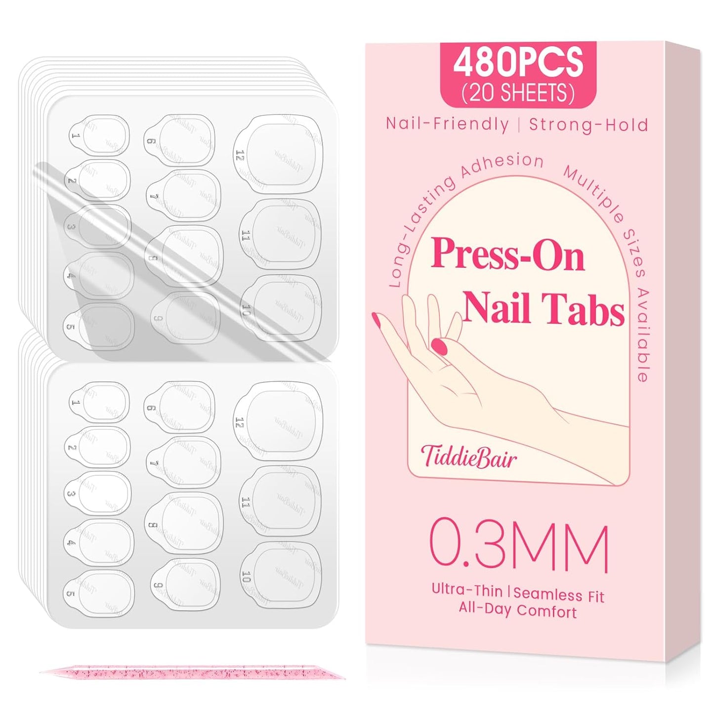 Nail Adhesive Tabs - 480 Pcs