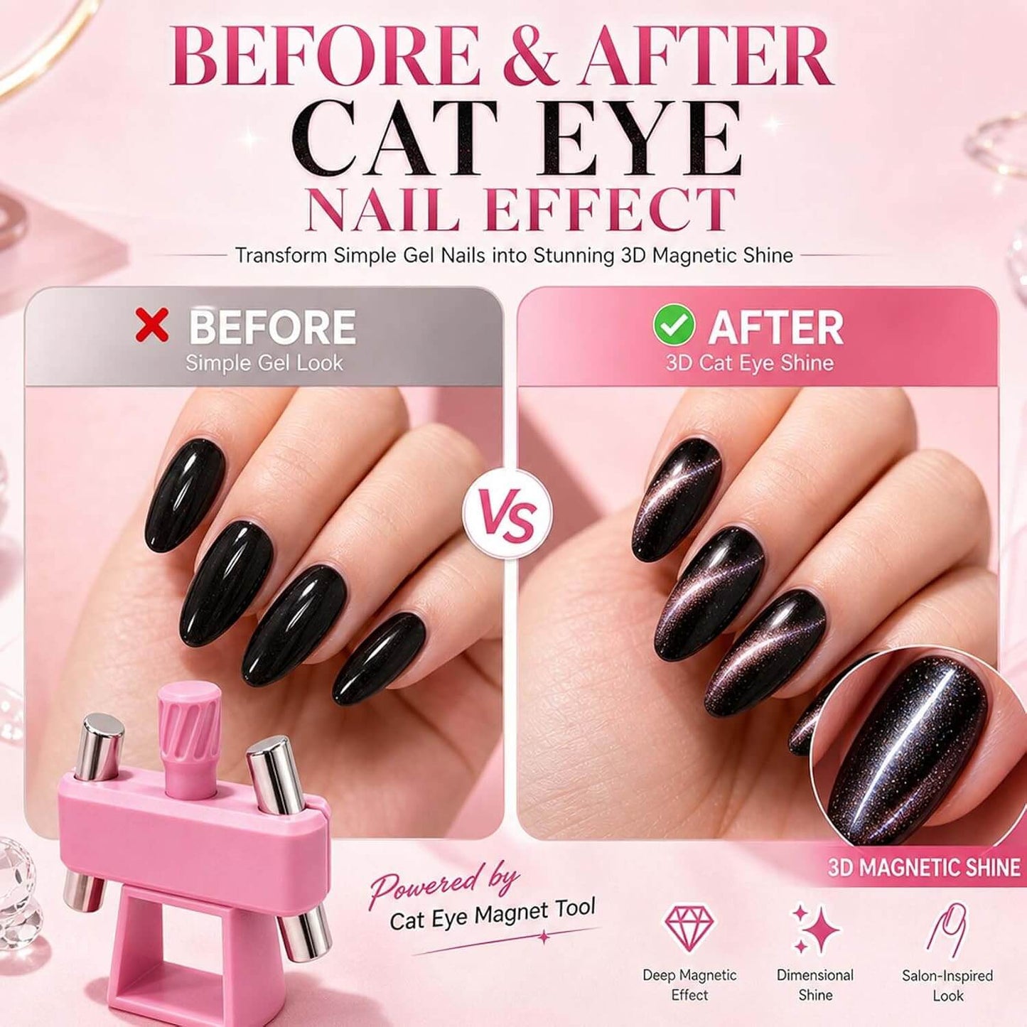 Automatic Cat Eye Magnet NailSala