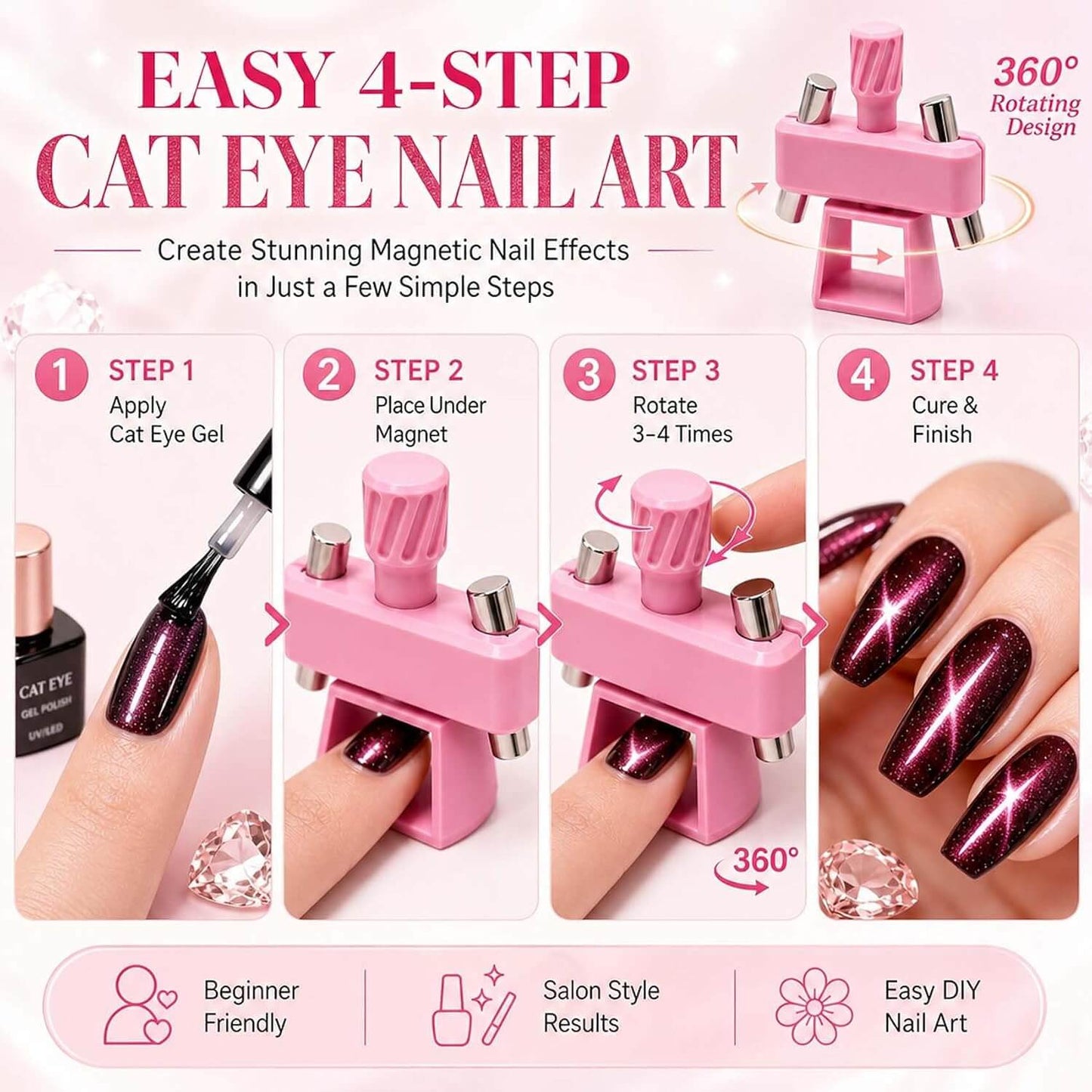 Automatic Cat Eye Magnet NailSala