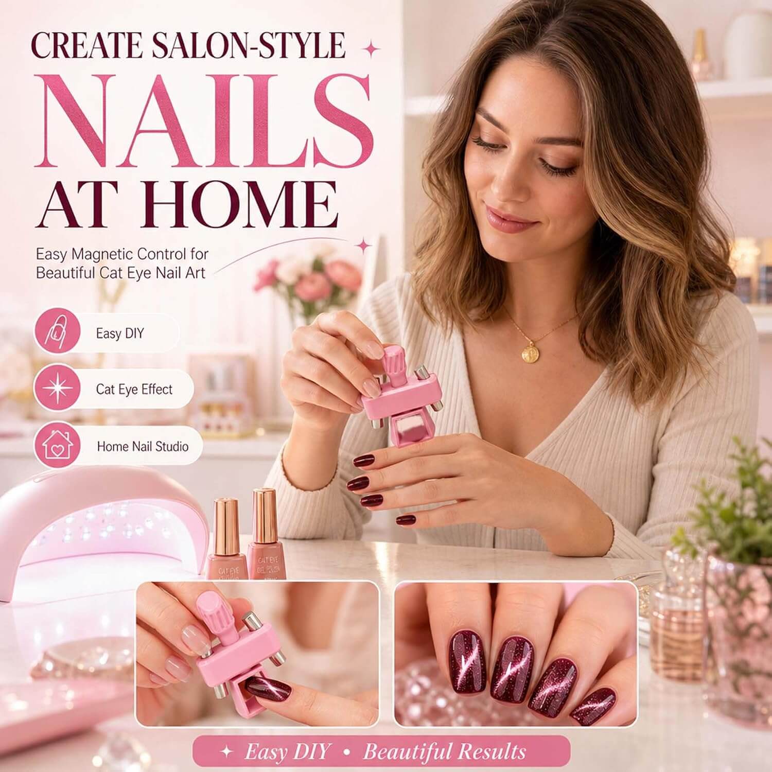 Automatic Cat Eye Magnet NailSala