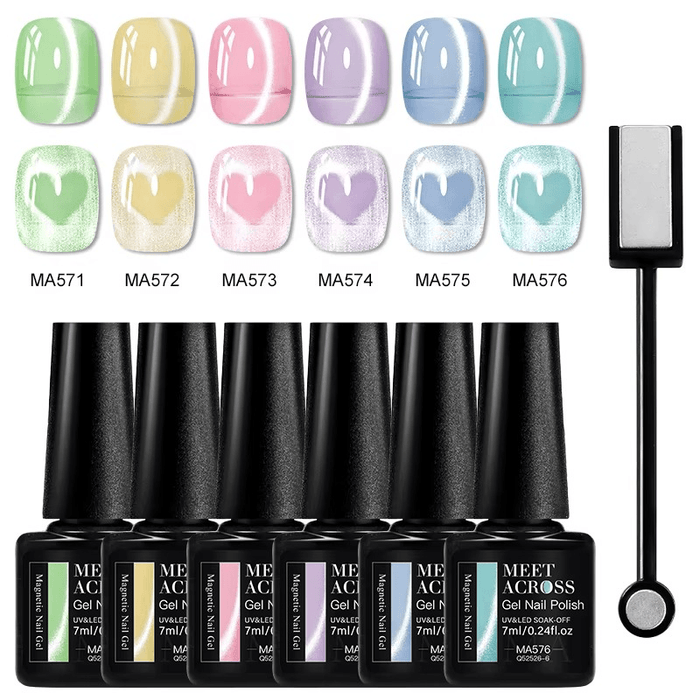 Cat Eye Gel Polish - 6 Colours - Global NailSala