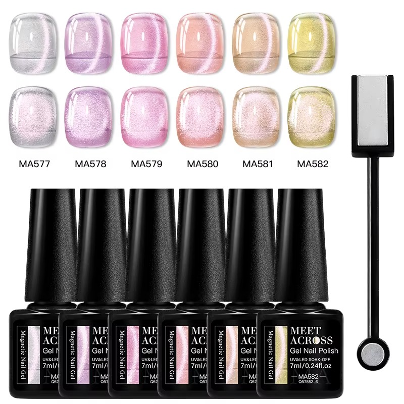 Cat Eye Gel Polish - 6 Colours - Global NailSala