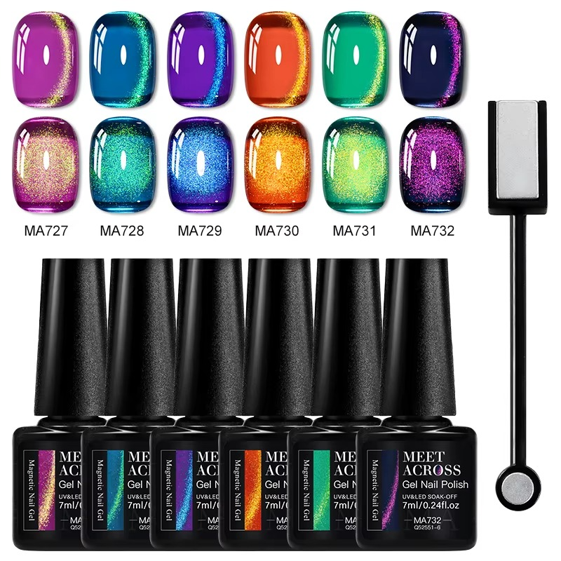 Cat Eye Gel Polish - 6 Colours - Global NailSala