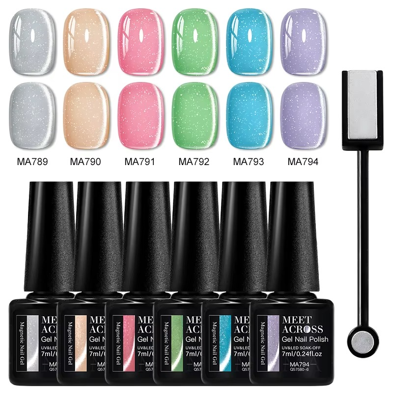Cat Eye Gel Polish - 6 Colours - Global NailSala