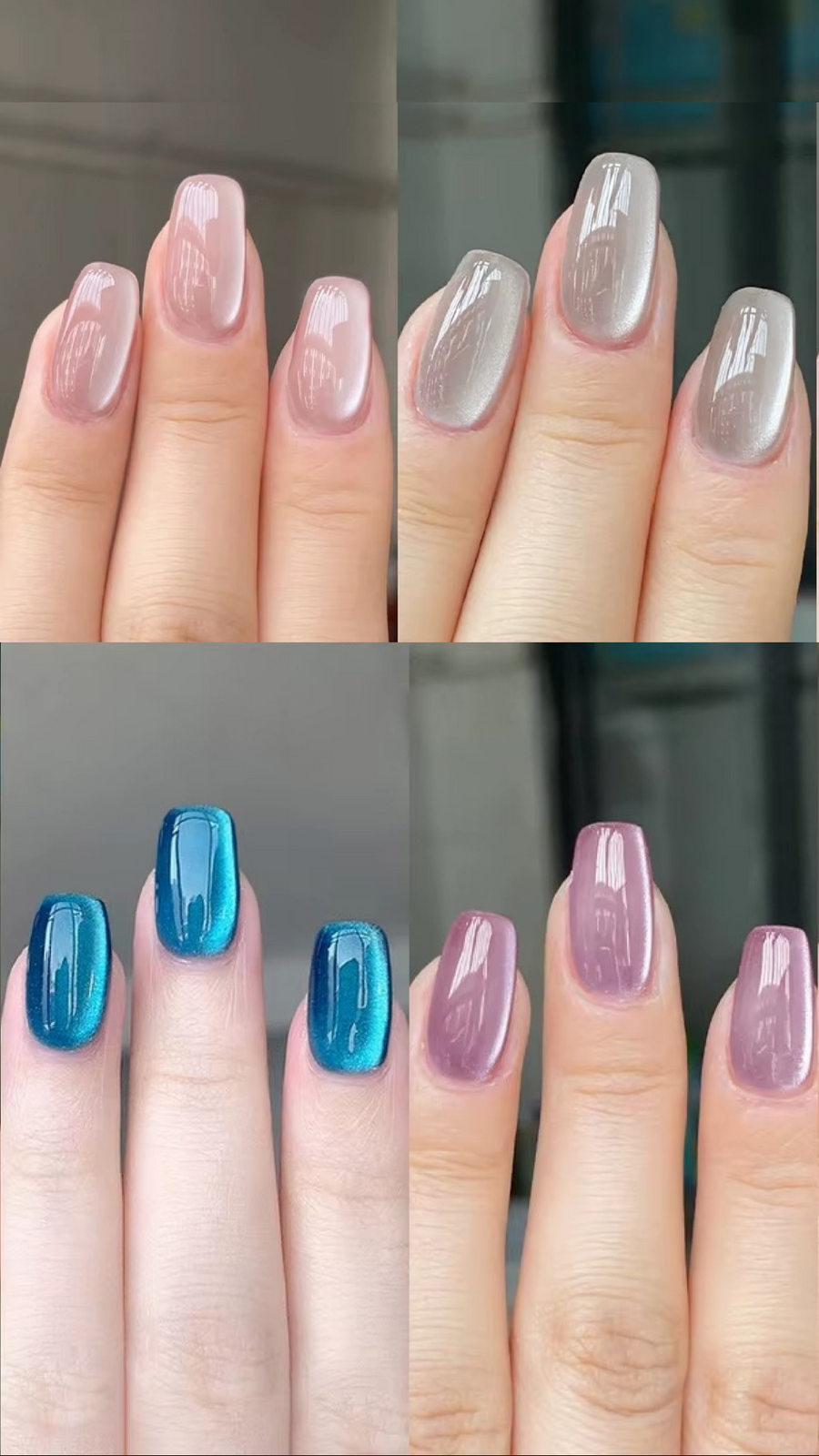 Velvet cat eye gel nail with a dimensional magnetic effect