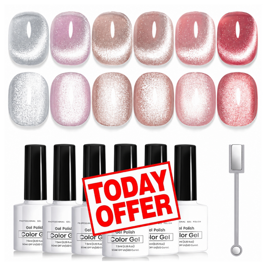 Magnetic Cat Eye Gel Nail 6 Colors