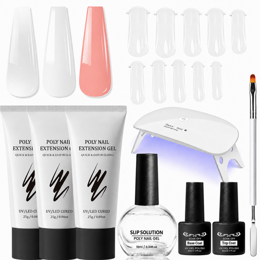 Poly Gel Nail Extension Kit - 3 Colors