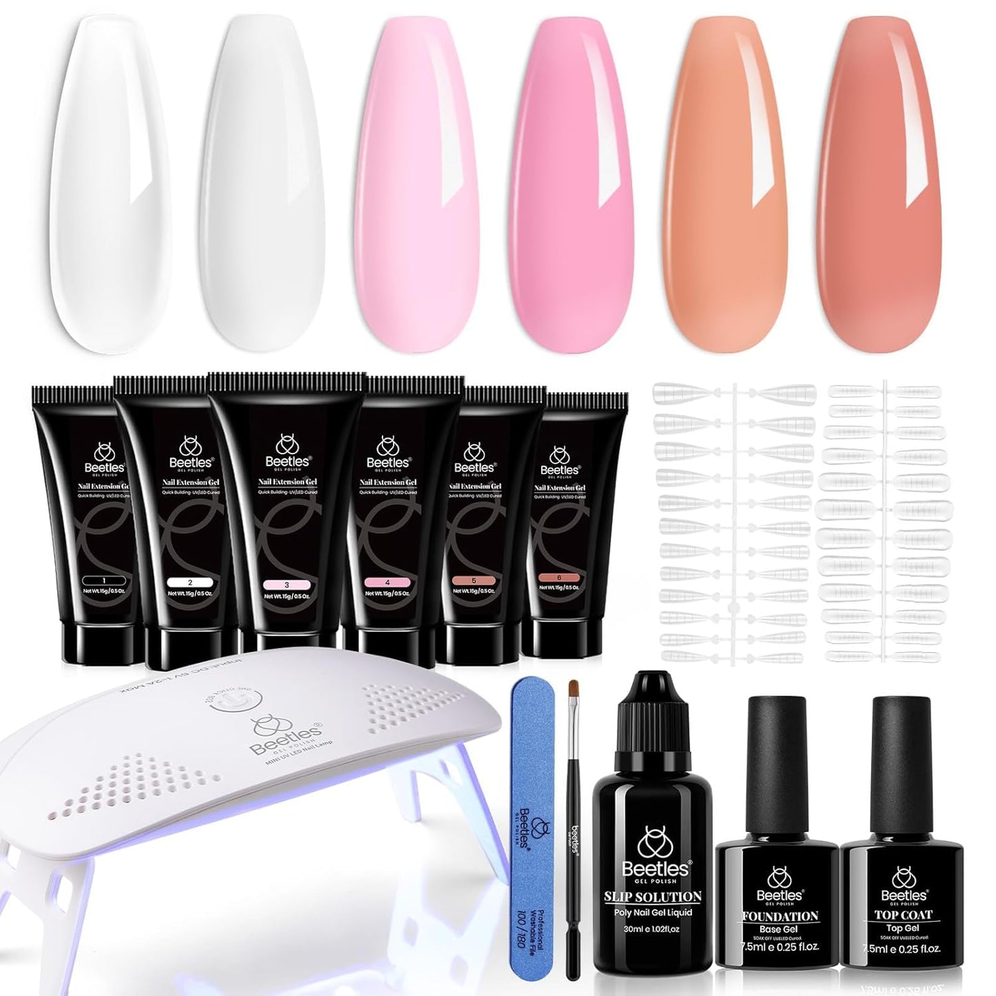 Poly Gel Nail Extension Kit - Winter Collection - 6 Colours