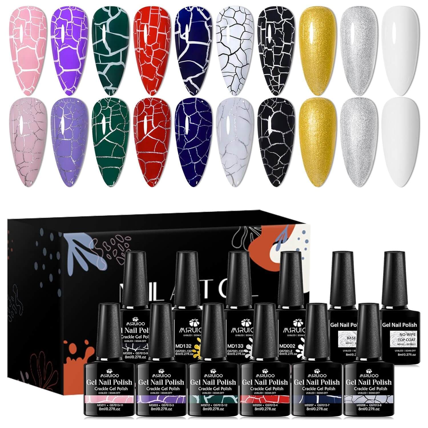 Crackle Nail Polish - 10 Colors NailSala