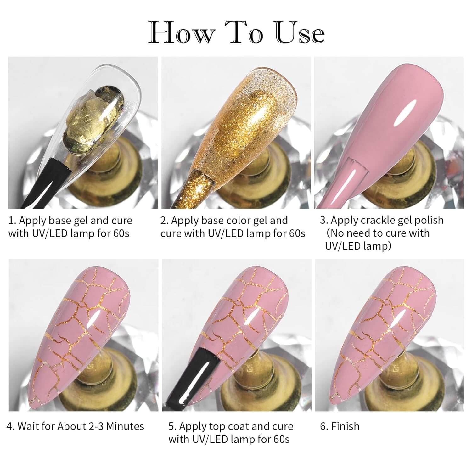 Crackle Nail Polish - 10 Colors NailSala