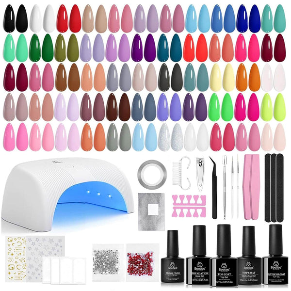 Gel Nail Polish Kit - 55 Colors