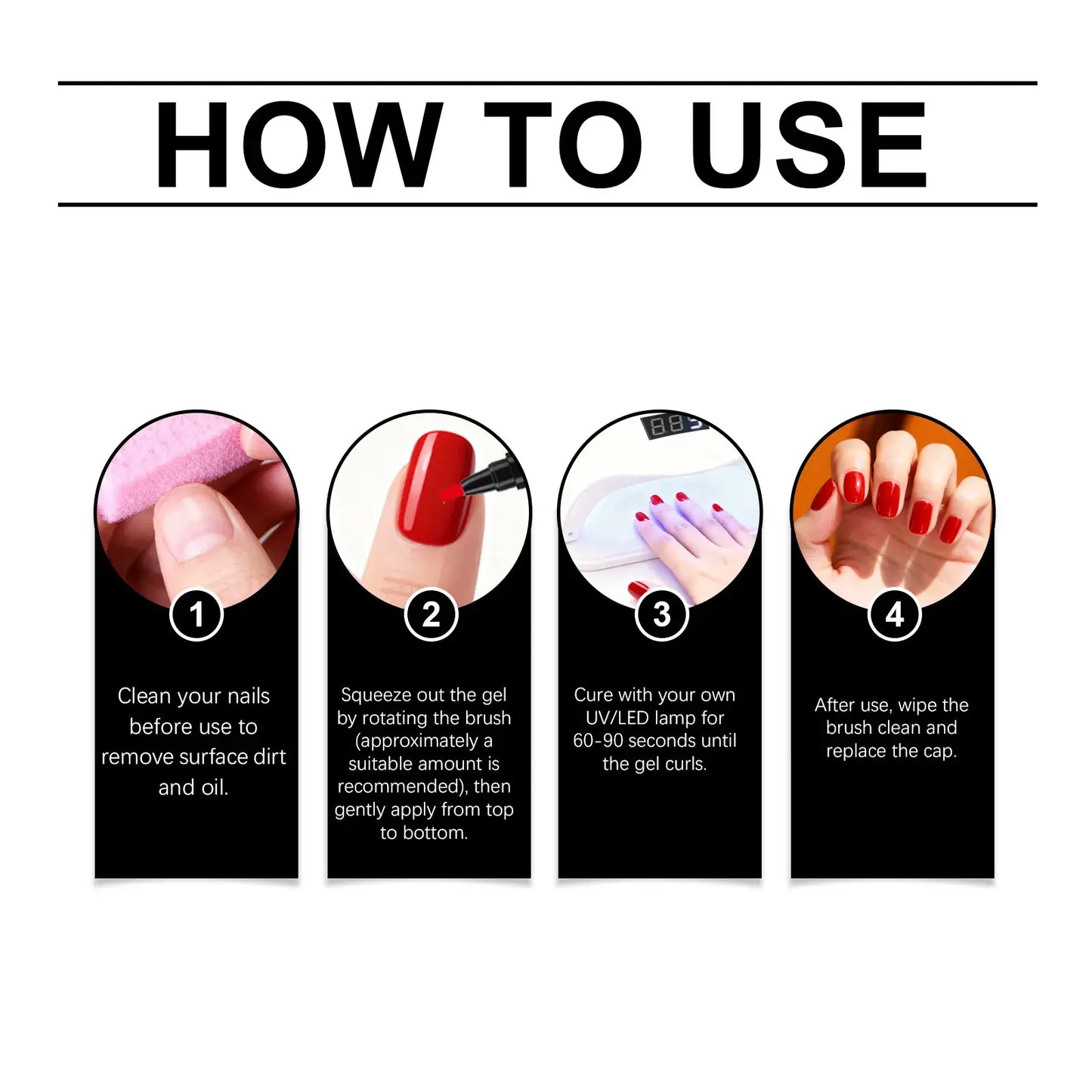 Gel Nail Polish Pen - Set 6 Colors