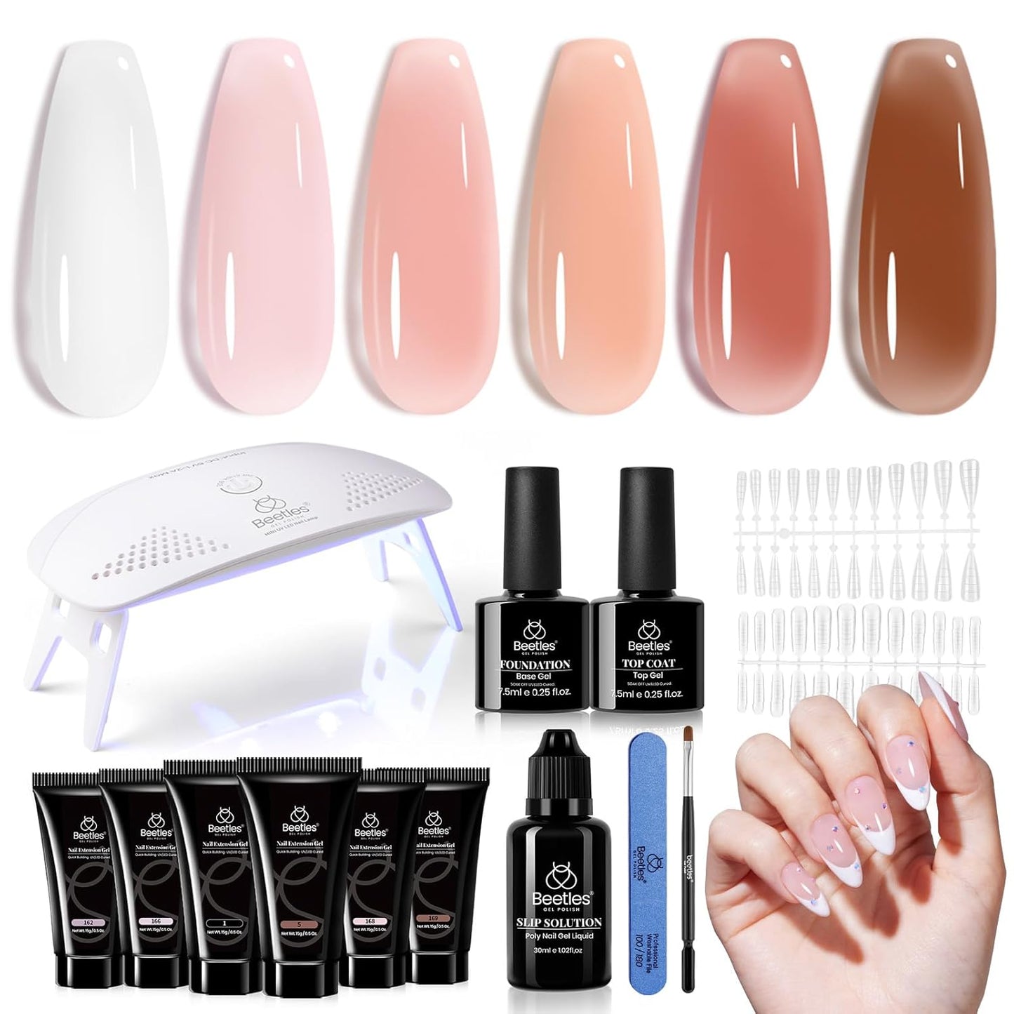 Poly Gel Nail Extension Kit - Winter Collection - 6 Colours