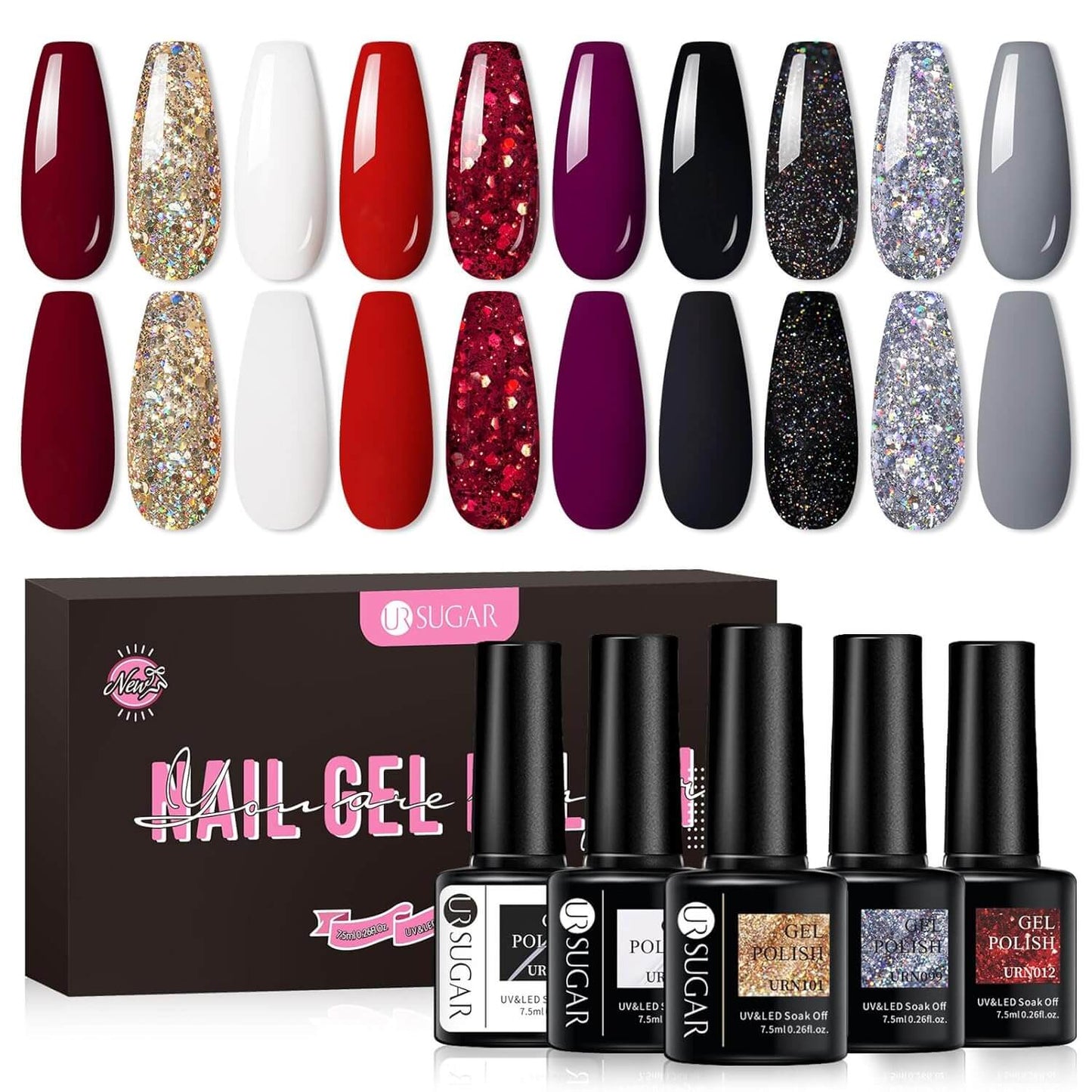 Glitter Gel Polish - 6/12 Colors NailSala