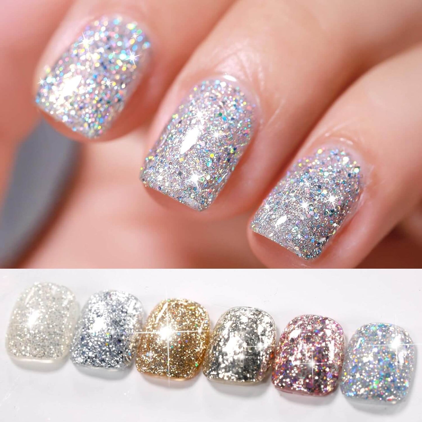 Glitter Gel Polish - 6/12 Colors NailSala