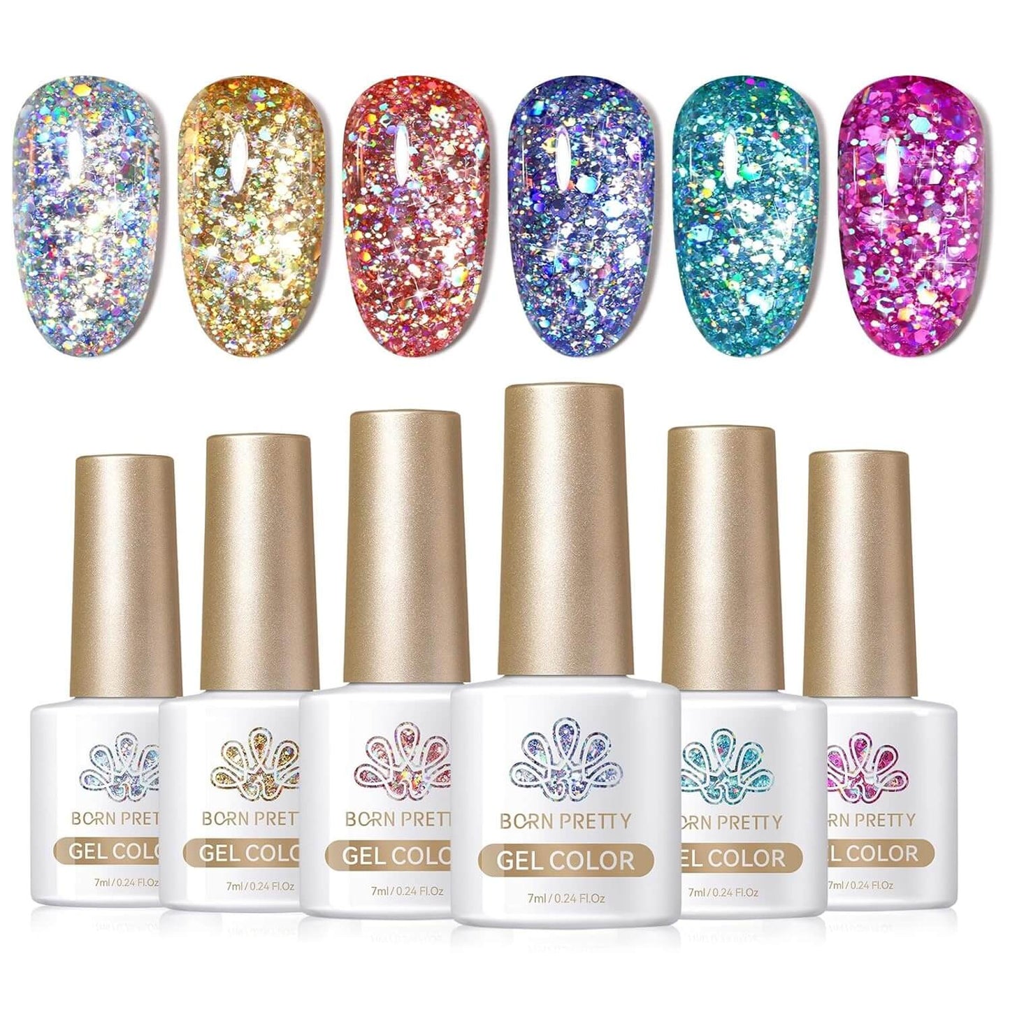Glitter Gel Polish - 6/12 Colors NailSala
