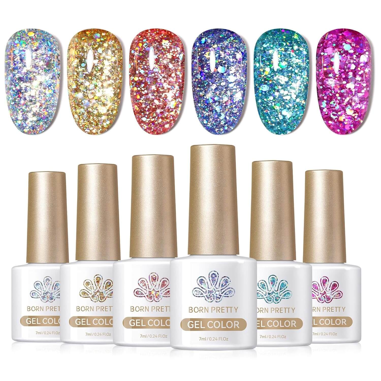 Glitter Gel Polish - 6/12 Colors NailSala