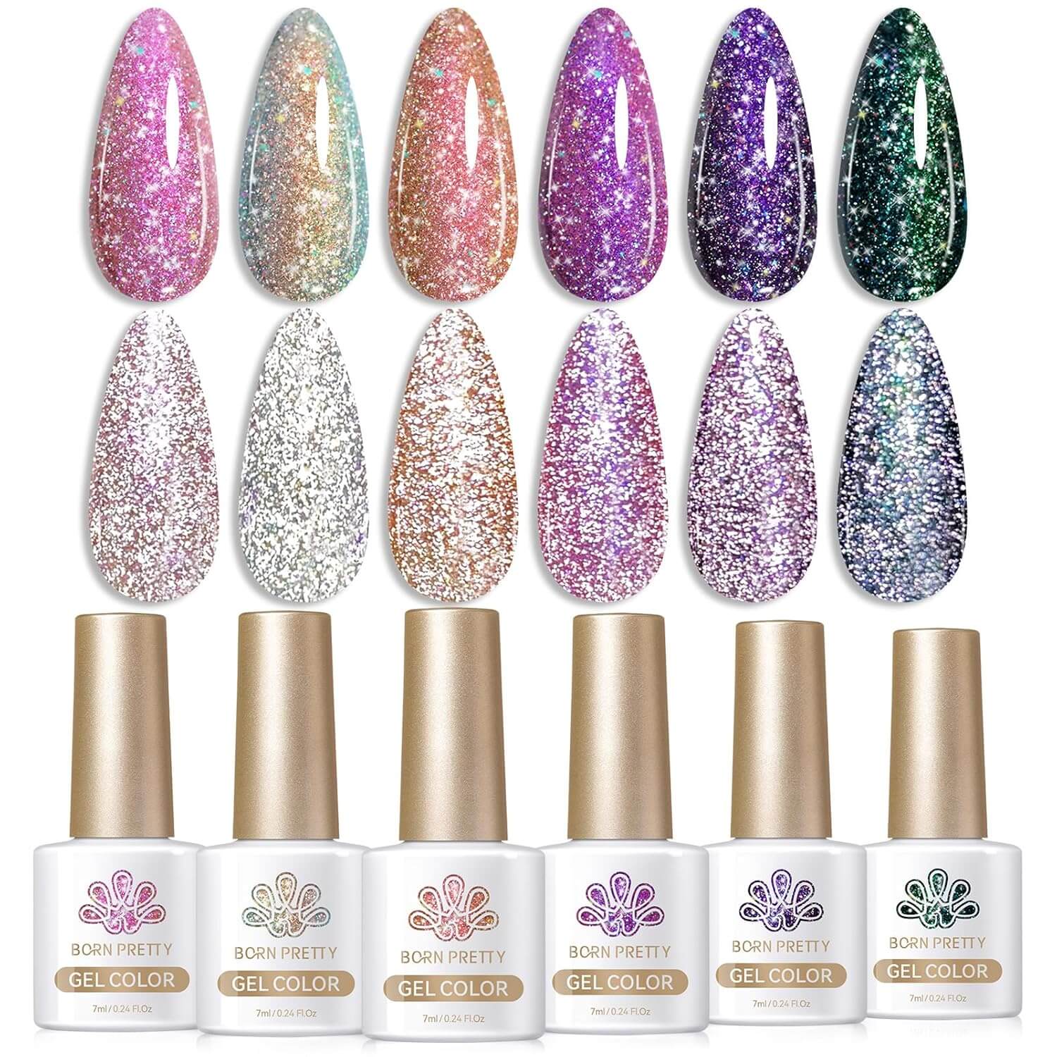 Glitter Gel Polish - 6/12 Colors NailSala
