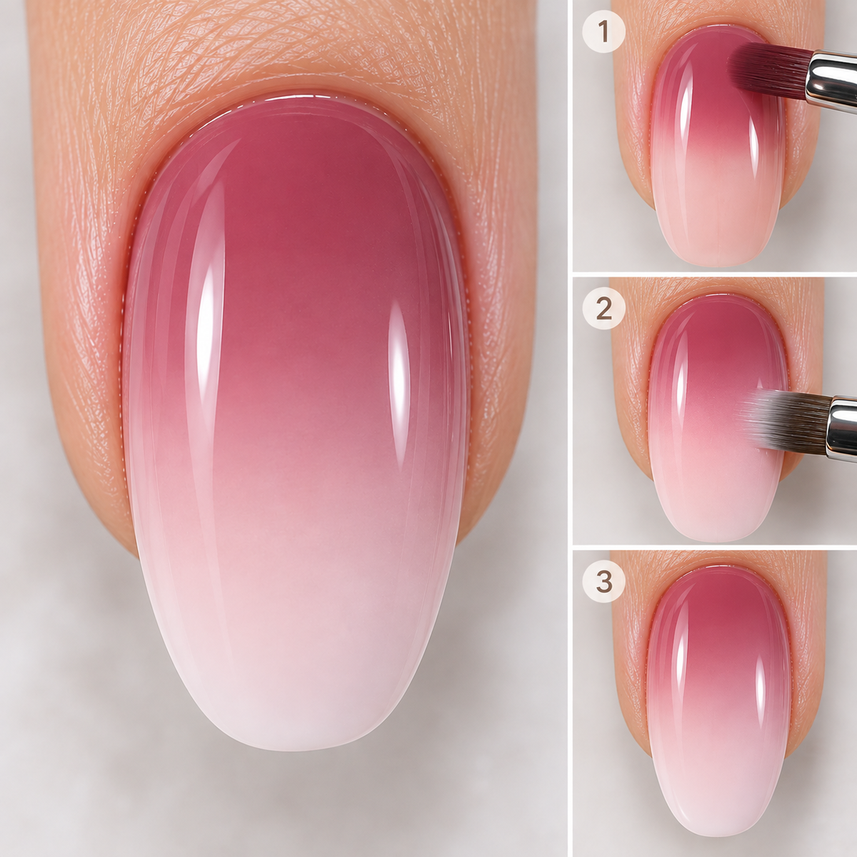 Horizontal Ombre Cuticle-to-Tip Layout